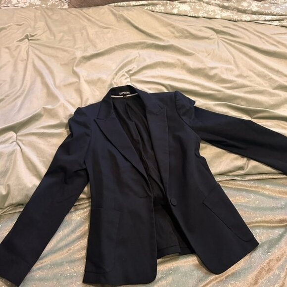 Express Men's Dark Blue Blazer - Picture 1 of 2